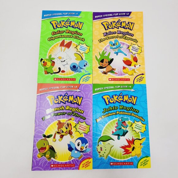 POKEMON Super Special Chapter Book Set complete with double sided POSTERS - Picture 1 of 10